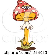 07/15/2024 - Cartoon Mushroom Mascot Licensed Stock Image