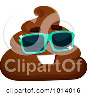 Poster, Art Print Of Pile Of Poo Wearing Sunglasses Licensed Cartoon Clipart