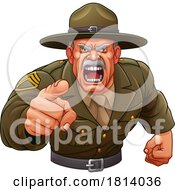 Poster, Art Print Of Drill Instructor Sergeant Bootcamp Army Soldier