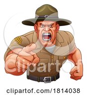 Poster, Art Print Of Drill Instructor Sergeant Bootcamp Army Soldier