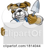 Bricklayer Bulldog Dog Trowel Tool Handyman Mascot