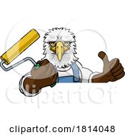 07/15/2024 - Eagle Painter Decorator Paint Roller Mascot Man