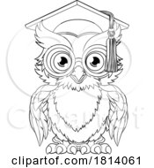 Poster, Art Print Of Wise Old Owl Bird Cartoon Graduation Professor