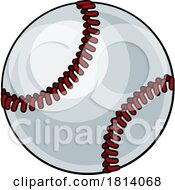 Poster, Art Print Of Baseball Ball Cartoon Sports Icon Illustration