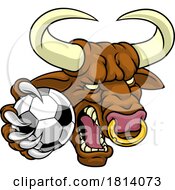 07/16/2024 - Bull Minotaur Longhorn Cow Soccer Mascot Cartoon