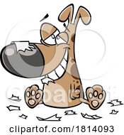 Cartoon Naughty Dog With Scraps Licensed Stock Image