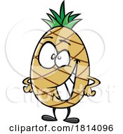 Cartoon Happy Pineapple Licensed Stock Image