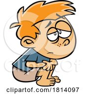 Cartoon Shamed Boy Licensed Stock Image