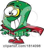 Cartoon Happy Super Pickle Licensed Stock Image