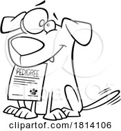 Poster, Art Print Of Cartoon Pedigree Dog Licensed Black And White Stock Image
