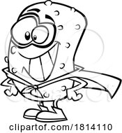 Cartoon Happy Super Pickle Licensed Black And White Stock Image