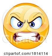 Poster, Art Print Of Angry Emoticon Face