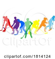 Poster, Art Print Of Ice Hockey Silhouette People Player Silhouettes