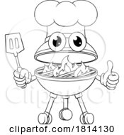 07/16/2024 - Barbecue Chef Cartoon Mascot Charcoal BBQ Person