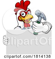 Chicken Rooster Hammer Cartoon Handyman Carpenter