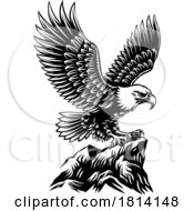 Bald Eagle Mascot Bird Wings Spread Flying