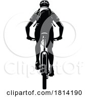 Rear View Of A Cyclist Licensed Stock Image