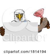 Plumber Eagle Plunger Cartoon Plumbing Mascot