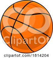 Poster, Art Print Of Basketball Ball Cartoon Sports Icon Illustration