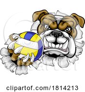 Bulldog Dog Volleyball Volley Ball Animal Mascot