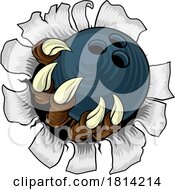 Poster, Art Print Of Bowling Ball Claw Cartoon Monster Animal Hand