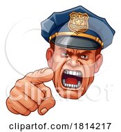 Policeman Angry Police Man Cartoon Character Cop