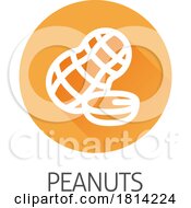 Peanut Nut Food Allergy Icon Concept