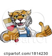 07/17/2024 - Wildcat Painter Decorator Holding Paintbrush