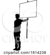 07/17/2024 - Protest Rally March Picket Sign Silhouette Person