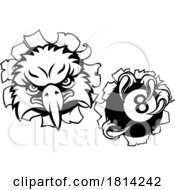 07/17/2024 - Eagle Pool 8 Ball Billiards Mascot Cartoon