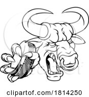 07/17/2024 - Bull Minotaur Longhorn Cow Ice Hockey Mascot