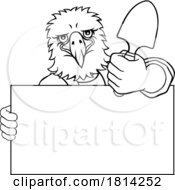 07/17/2024 - Gardener Eagle Bird Cartoon Handyman Tool Mascot
