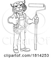 07/17/2024 - Wildcat Painter Decorator Paint Roller Mascot Man