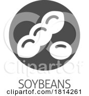 Poster, Art Print Of A Soybean Soy Bean Food Allergen Icon Concept