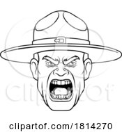 Poster, Art Print Of Drill Instructor Sergeant Bootcamp Army Soldier