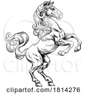 Horse Crest Rampant Coat of Arms Heraldic Heraldry by AtStockIllustration #COLLC1814276-0021