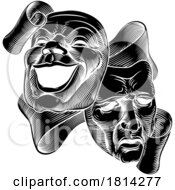 Poster, Art Print Of Theatre Drama Comedy And Tragedy Masks