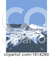 Poster, Art Print Of Aoraki Mount Cook National Park In New Zealand Wpa Poster Art