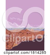 Grand Canyon National Park South Rim Arizona WPA Poster Art