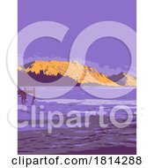 Poster, Art Print Of Lake Wakatipu In Queenstown New Zealand Wpa Poster Art