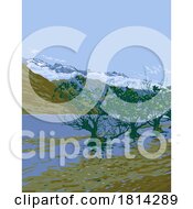 Lake Wakatipu And The Remarkables In Glenorchy New Zealand WPA Poster Art