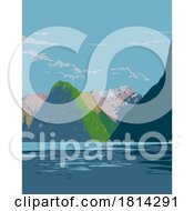 Poster, Art Print Of Milford Sound In Fiordland National Park New Zealand Wpa Poster Art