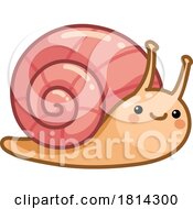 Poster, Art Print Of Cute Snail Kawaii Styled Licensed Stock Image