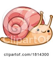 07/17/2024 - Cute Snail Kawaii Styled Licensed Stock Image