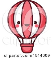 07/18/2024 - Hot Air Balloon Mascot Kawaii Styled Licensed Stock Image