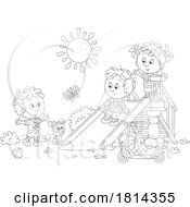 Children Playing On A Slide Licensed Stock Image