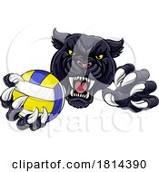 Panther Jaguar Leopard Volleyball Ball Claw Mascot