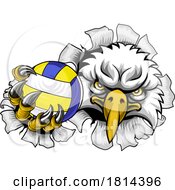 Eagle Hawk Bird Volleyball Volley Ball Mascot
