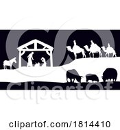 Christmas Nativity Scene Bethlehem Manger Wise Men by AtStockIllustration