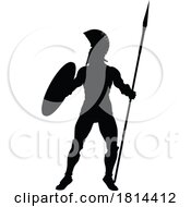 Spartan Silhouette Gladiator Trojan Greek Warrior